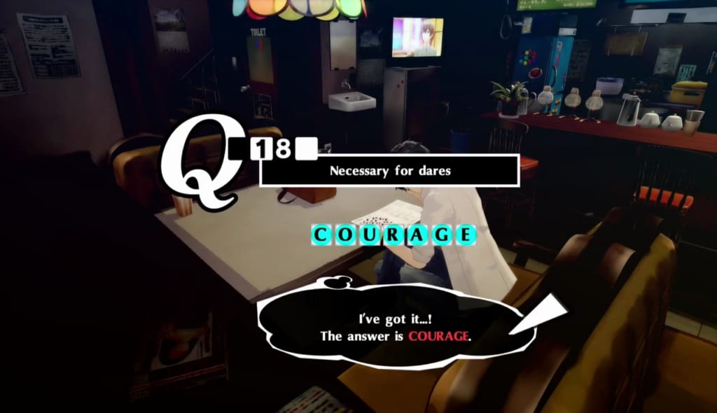 Persona 5 Royal - Crossword Puzzle Answer 8/8
