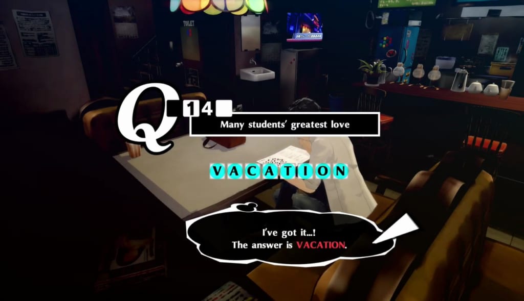 Persona 5 Royal - Crossword Puzzle Answer 7/12