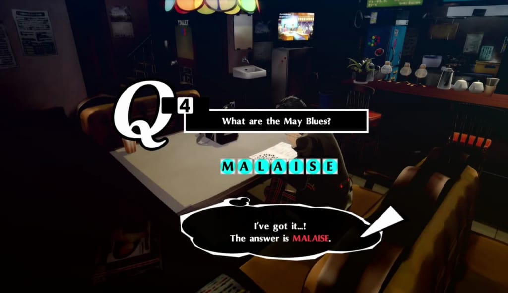 Persona 5 Royal - Crossword Puzzle Answer 5/10