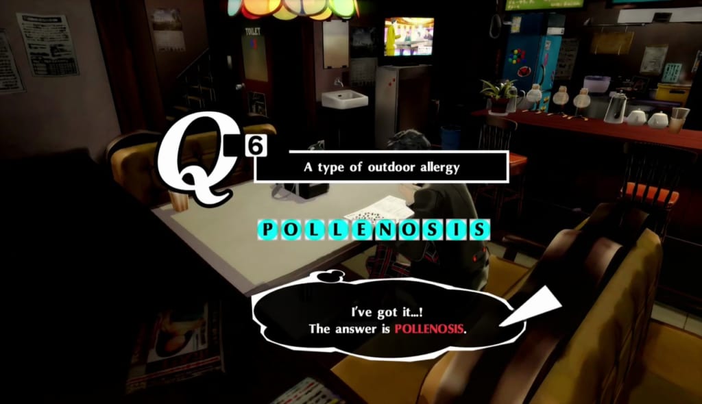 Persona 5 Royal - Crossword Puzzle Answer 5/26