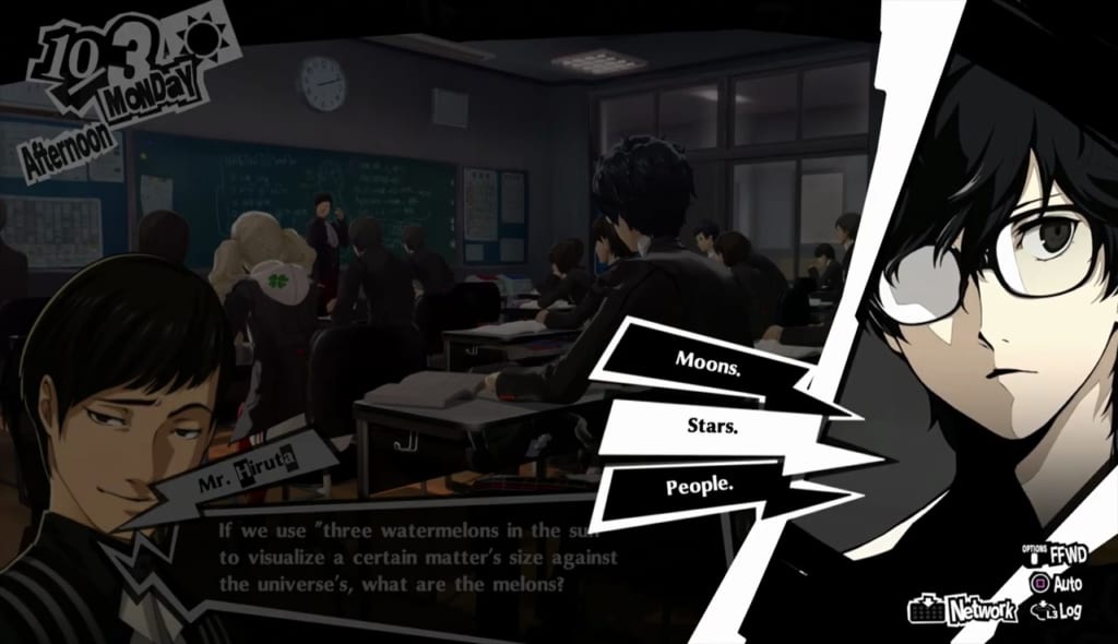 Persona 5 Royal - October Classroom Answers
