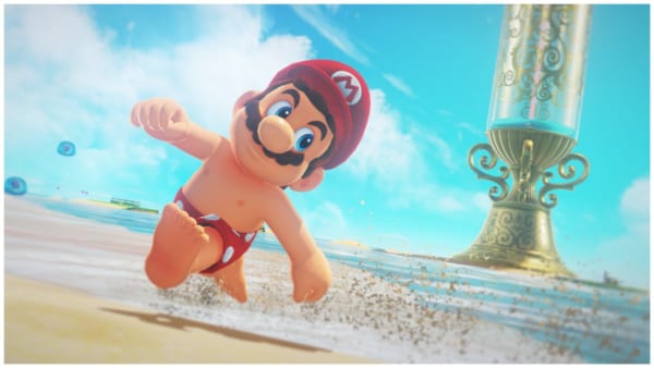 A screenshot featuring Shirtless Mario.