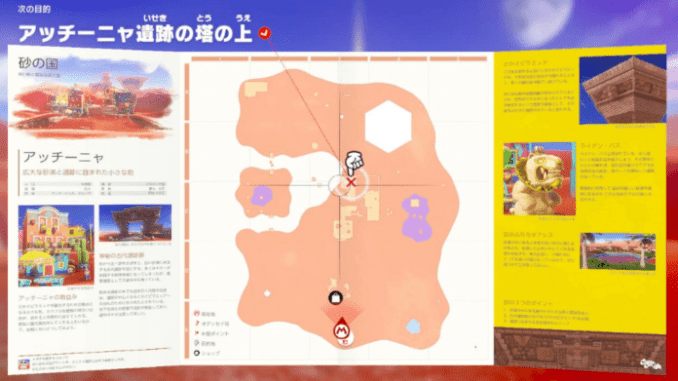 Travel Brochure Map Super Mario Odyssey