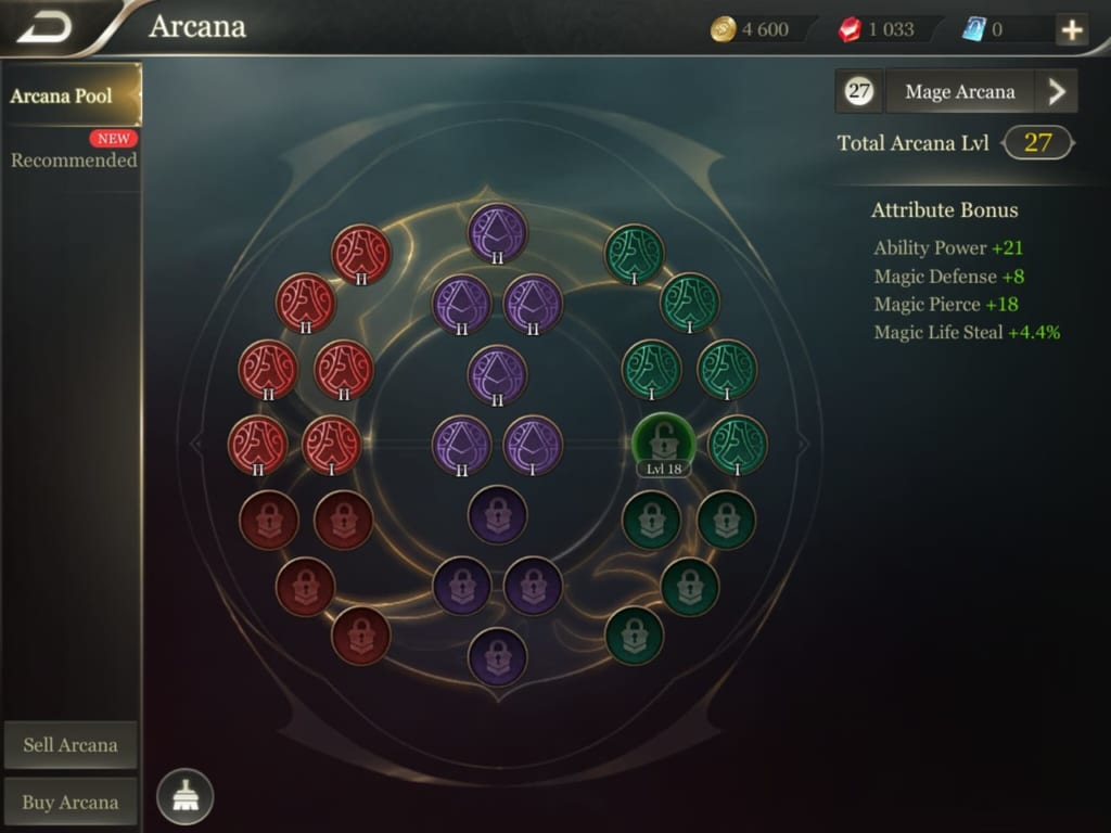 Arena of Valor Arcana - Arcana Pages