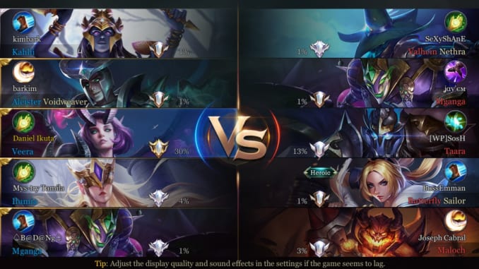 Arena of Valor Pre-Match Screen - Match Waiting Screen