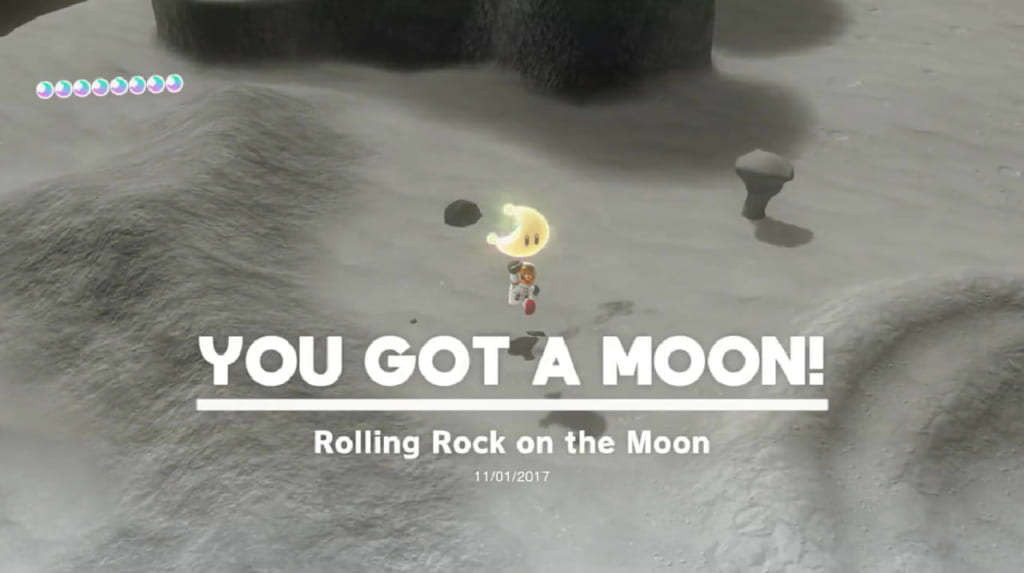 Rolling Rock on the Moon