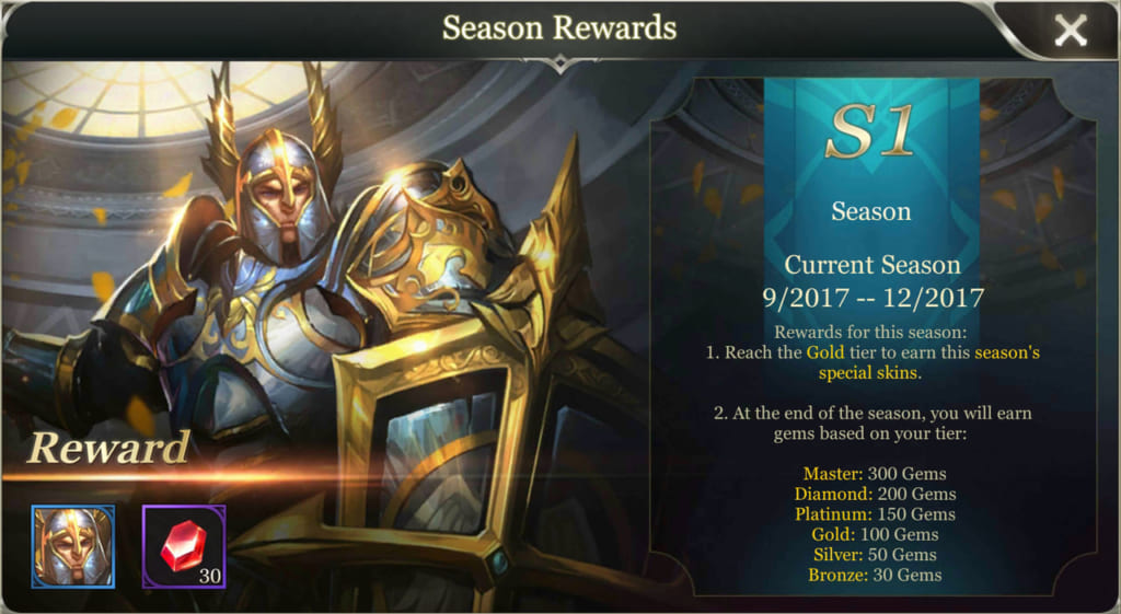 Arena of Valor Season Rewards