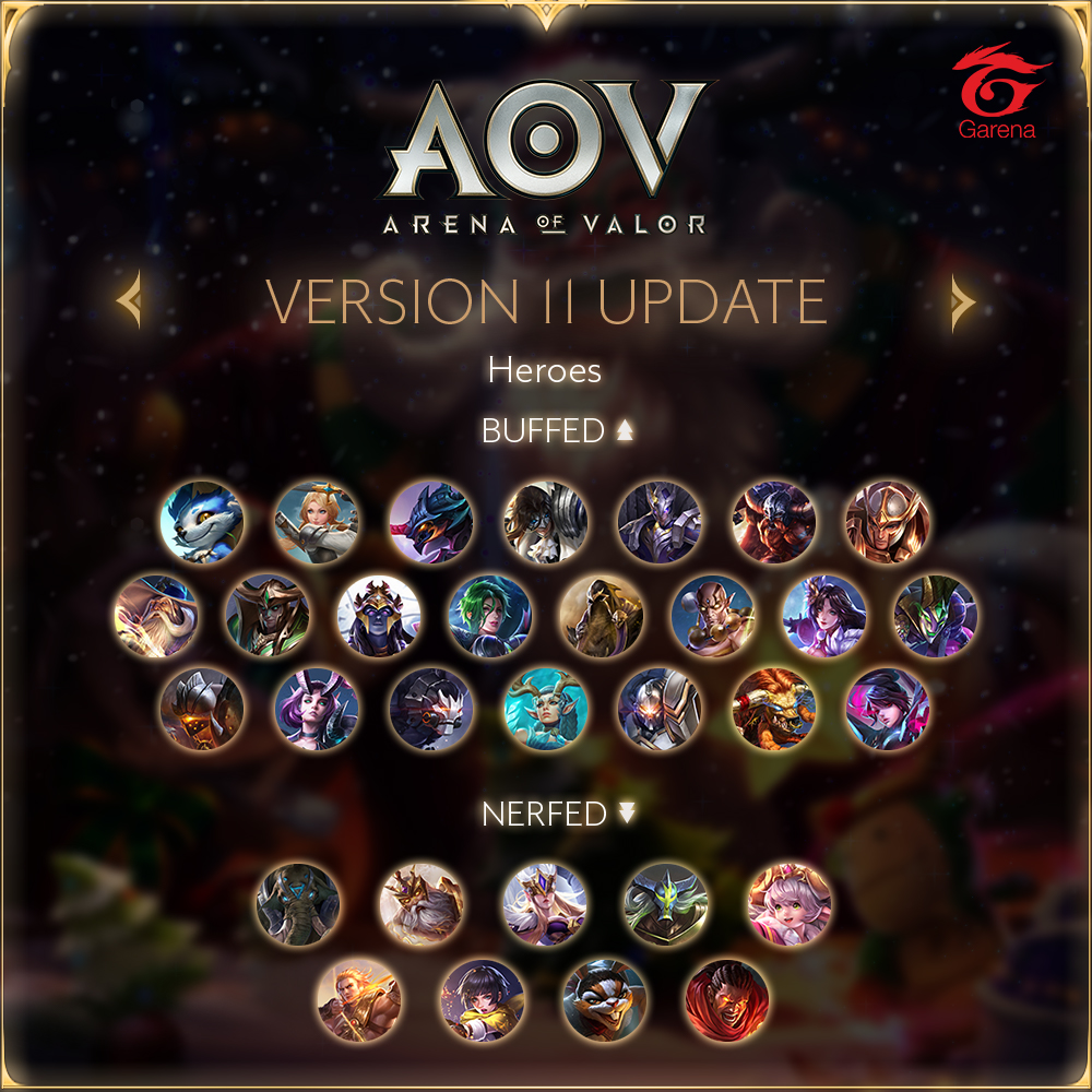 Arena of Valor - SEA Server Version 11 Heroes Updated