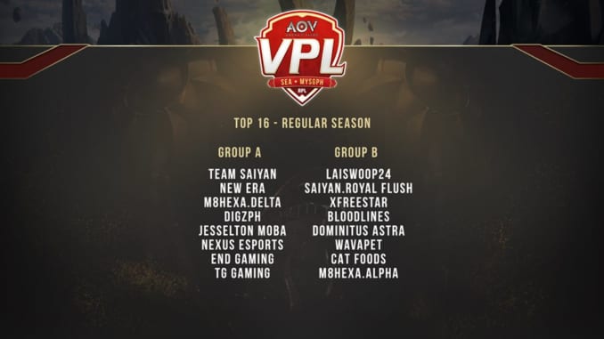 Arena of Valor - VPL 2018 Top 16 Teams