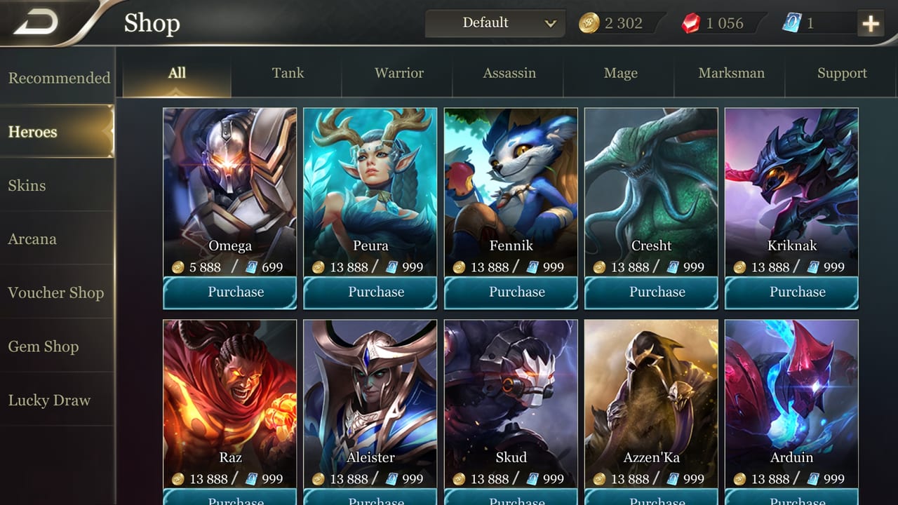 arena of valor store