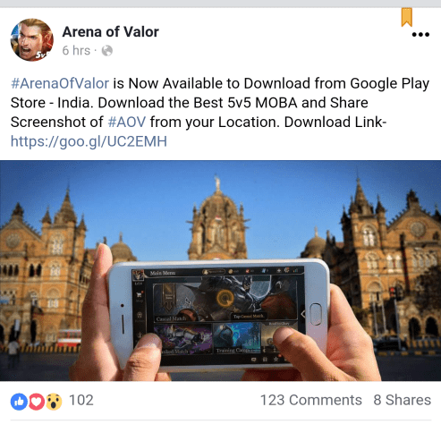 arena of valor india release
