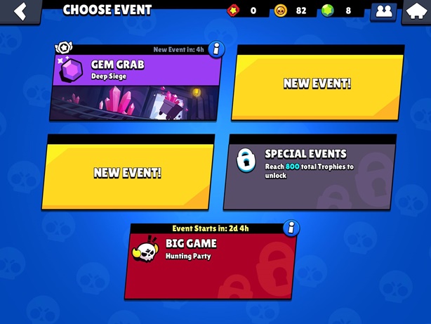 Brawl Stars Events Screen