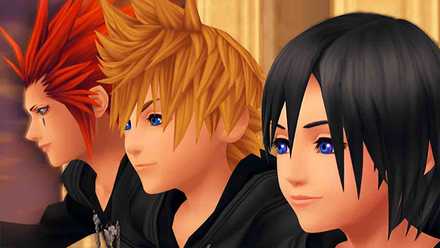 KH 358/2 Days Roxas, Xion and Axel in Twilight Town
