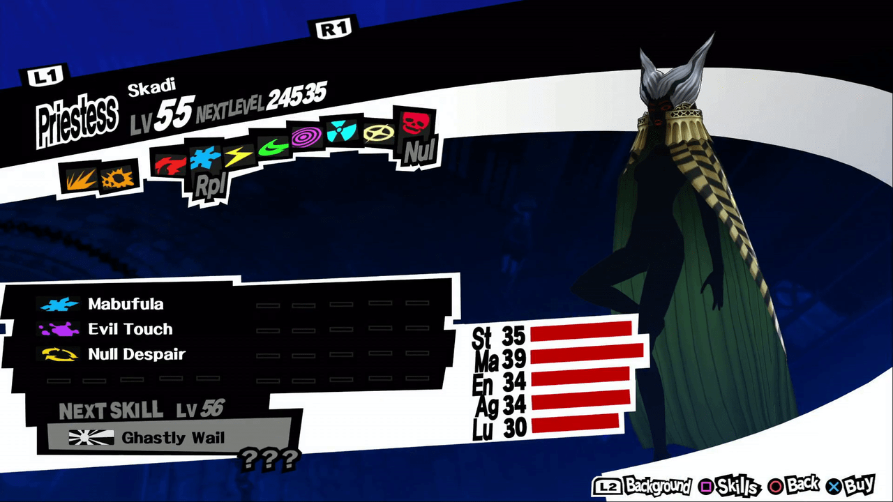 Persona 5 / Persona 5 Royal - Skadi Persona Stats and Skills – SAMURAI ...