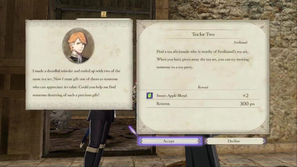 Fire Emblem: Three Houses - Tea for Two Quest