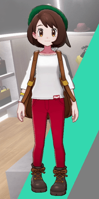 Pokemon Sword and Shield - Wedgehurst Boutique Skinny Trousers Red