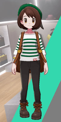 Pokemon Sword and Shield - Wedgehurst Boutique Stripped Top Green