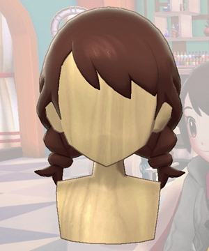 Pokemon Sword and Shield - Hair Salon Braided Pigtails Front
