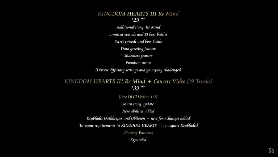 Kingdom Hearts 3 Re:Mind - DLC Versions Announced