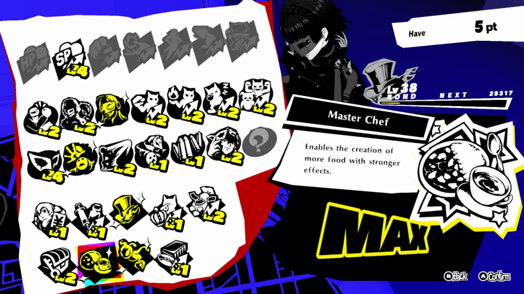 Persona 5 Strikers - Master Chef Max Bond Skill