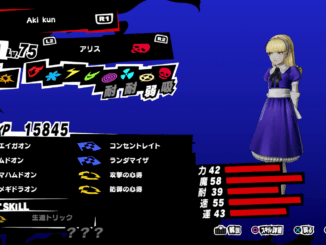 Persona 5 Strikers - Alice Persona Stats and Skills