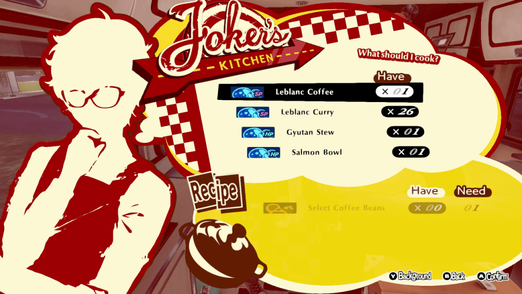 Persona 5 Strikers - Recommended Dishes to Cook in Joker's Kitchen