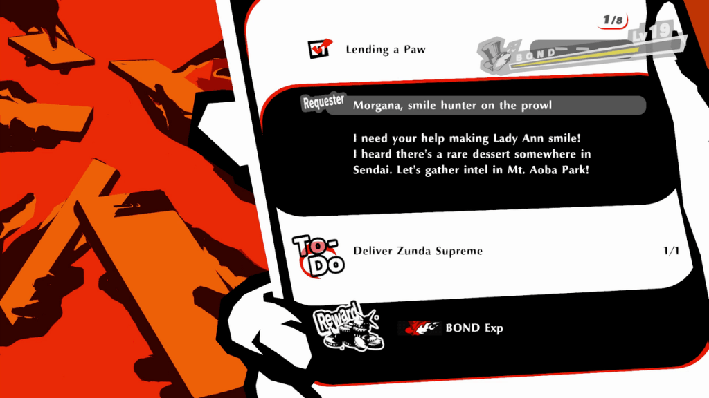 Persona 5 Strikers - Lending a Paw Request Details