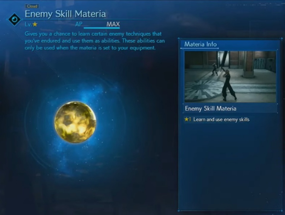 FF7 Remake - Enemy Skill Materia