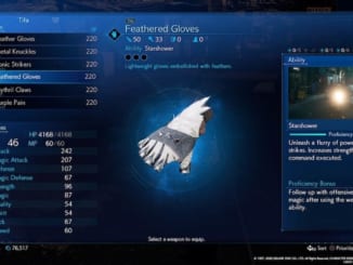 Final Fantasy 7 Remake / FF7 Remake - Feathered Gloves Information