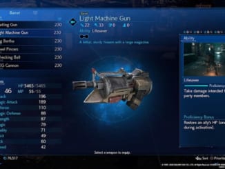 Final Fantasy 7 Remake / FF7 Remake - Light Machine Gun Information