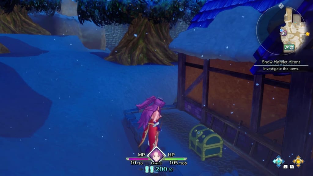 Trials of Mana Remake - Prologue Chapter: Angela - Snow Hamlet Alrant - Chest Location 4