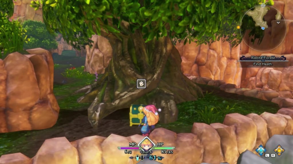 Trials of Mana Remake - Prologue Chapter: Charlotte - Rabite Forest - Chest Location 4