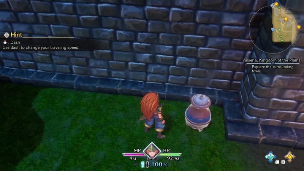 Trials of Mana - Prologue Chapter: Duran - Vase Location 1