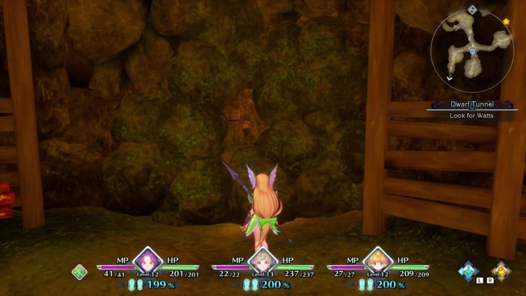 Trials of Mana - Chapter 1: Dwarf Tunnel - Cave Walls