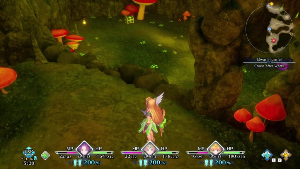Trials of Mana - Chapter 1: Dwarf Tunnel - Mushroom Location