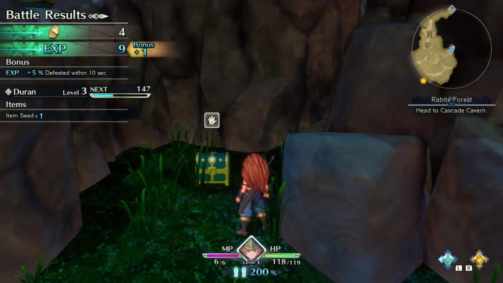 Trials of Mana - Chapter 1: Rabite Forest - Chest Location 3