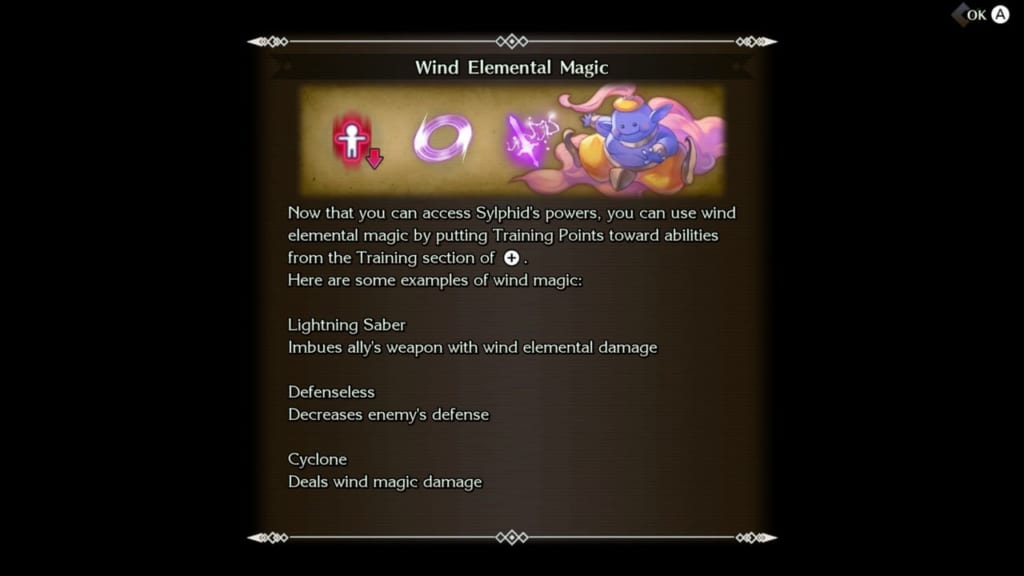 Trials of Mana Remake - Chapter 2: Gusthall - Wind Elemental Moves and Magic