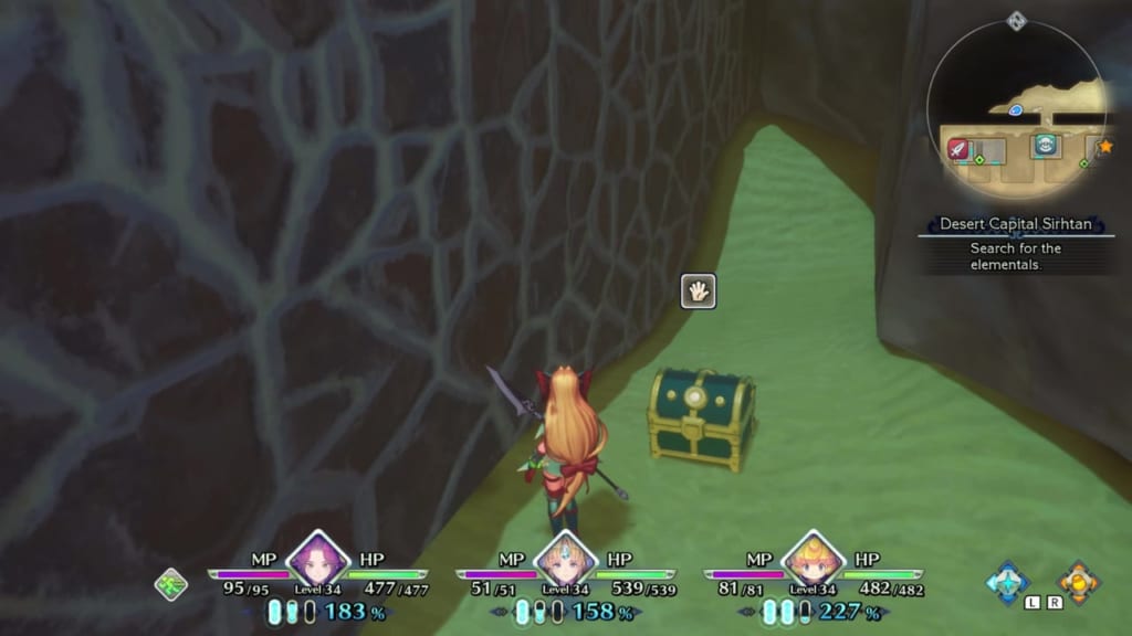 Trials of Mana Remake - Chapter 3: Desert Capital Sirhtan - Chest Location 2