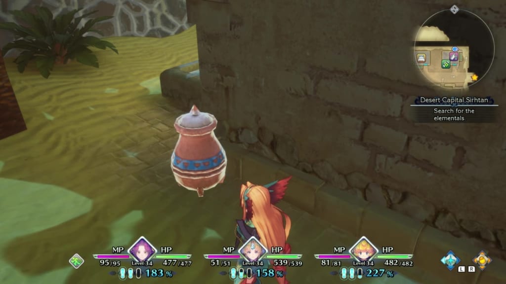 Trials of Mana Remake - Chapter 3: Desert Capital Sirhtan - Vase Location 2