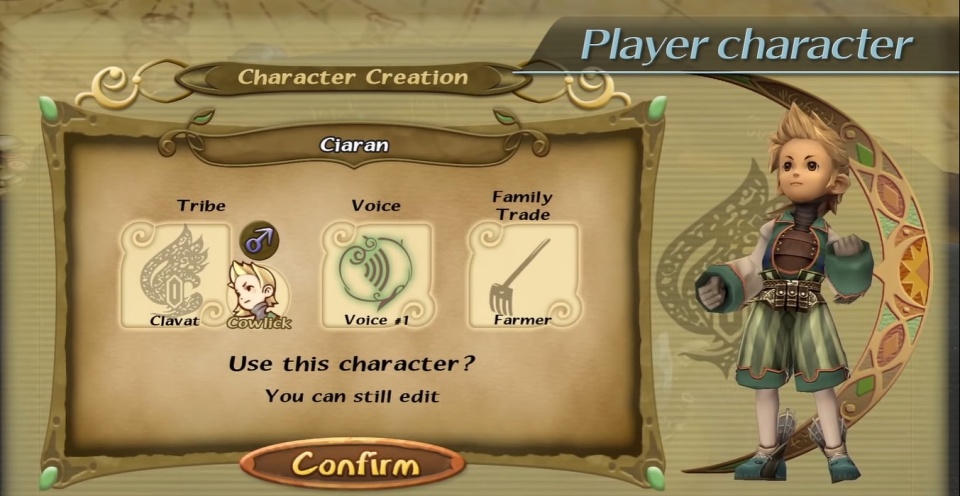 Final Fantasy Crystal Chronicles: Remastered Edition - Character Creation