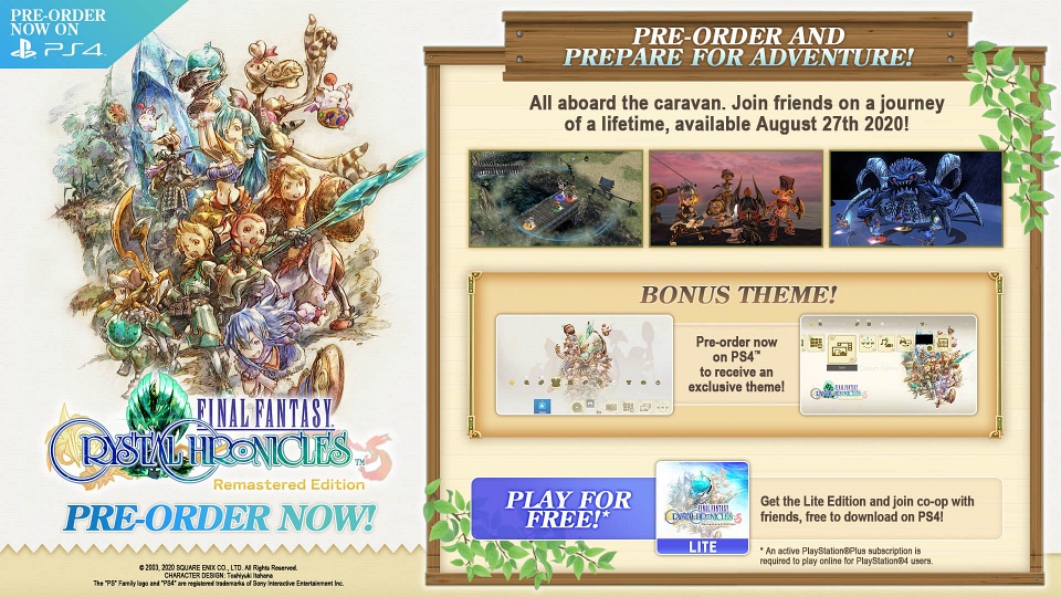 Final Fantasy Crystal Chronicles: Remastered Edition - Pre-Order Bonuses