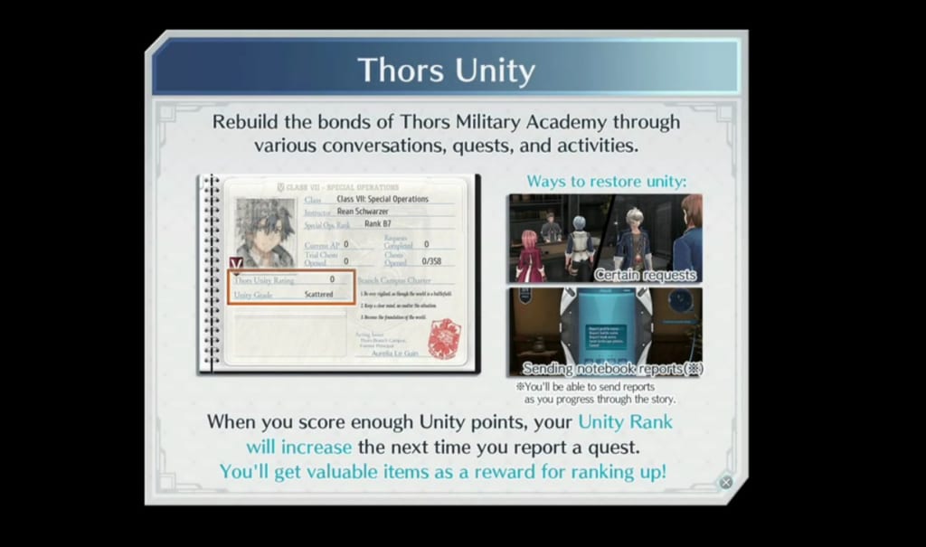 The Legend of Heroes: Trails of Cold Steel 4 - Thors Unity Rank