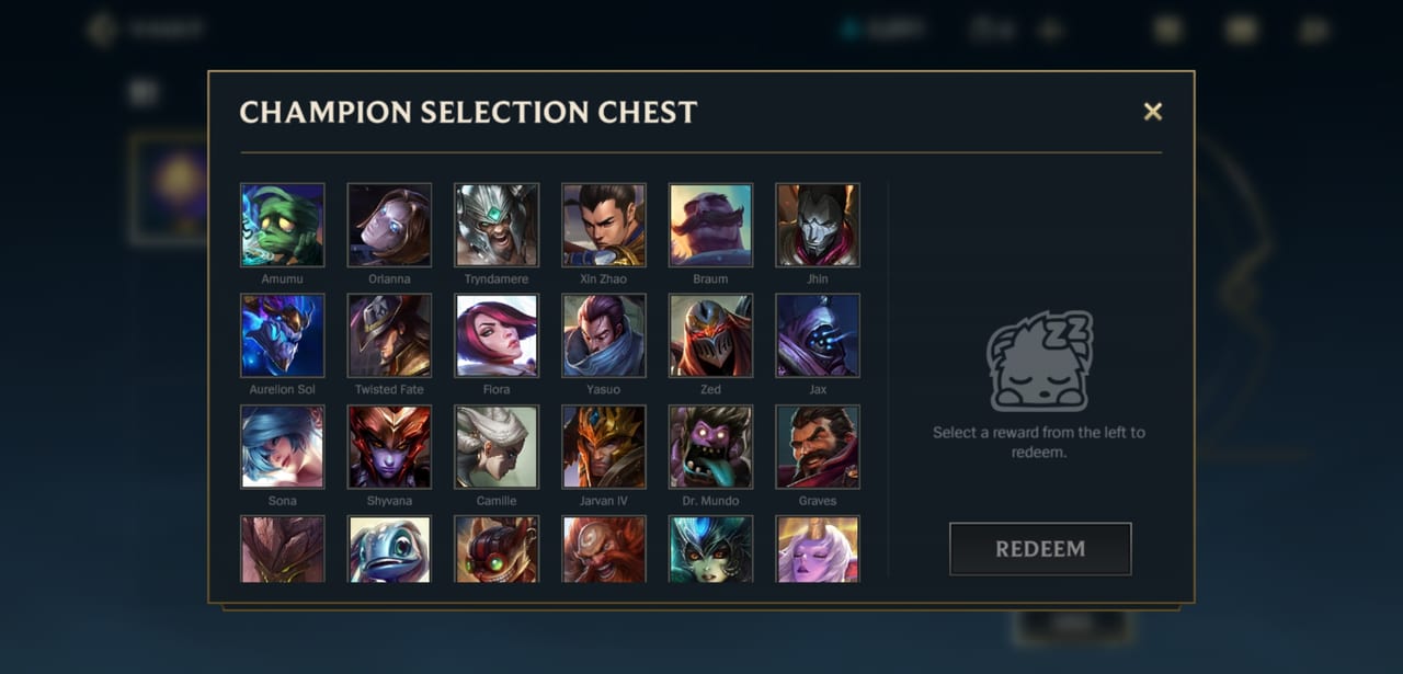 How to get all League of Legends champions from 2009-2021 for free