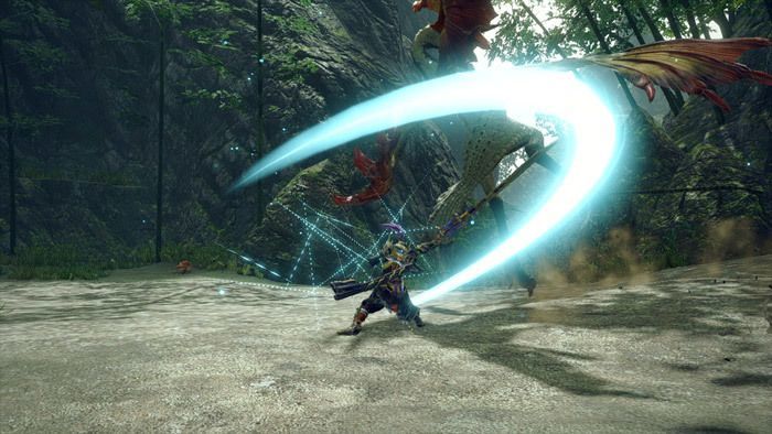 Monster Hunter Rise - Long Sword Hunter Silkbind Attack Serene Pose
