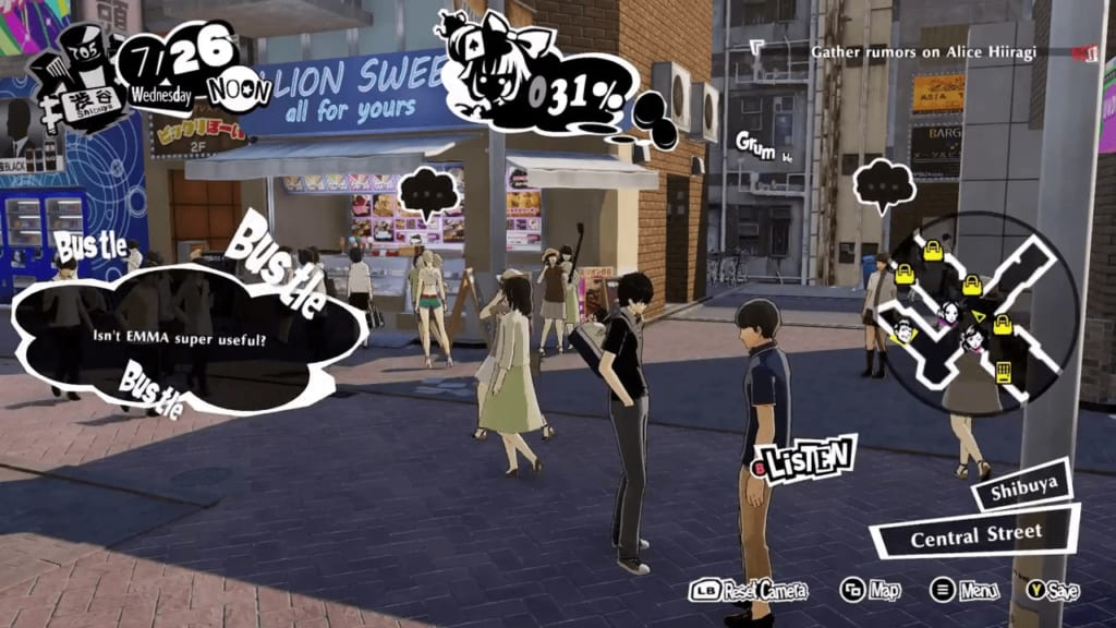 Persona 5 Strikers - Shibuya Intel Rumor Gathering Location Passionate Young Man