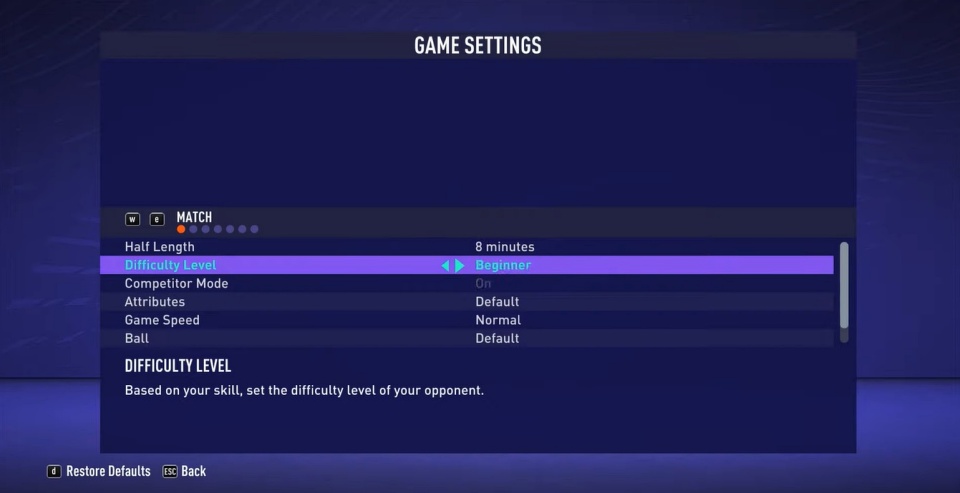 FIFA 21 - How to Change Difficulty