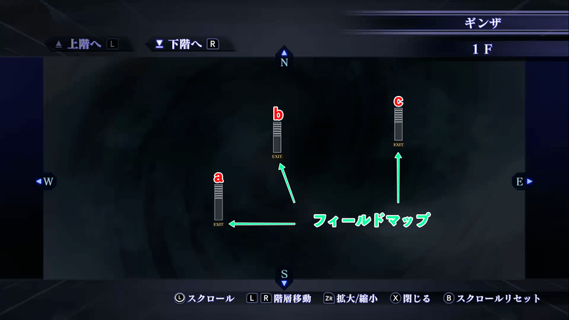 Shin Megami Tensei III: Nocturne HD Remaster - Ginza 1F Map