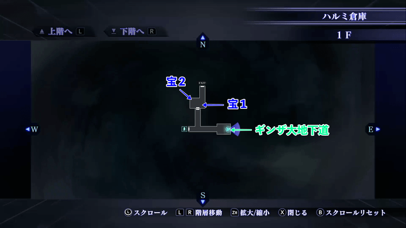 Shin Megami Tensei III: Nocturne HD Remaster - Harumi Warehouse 1F Map