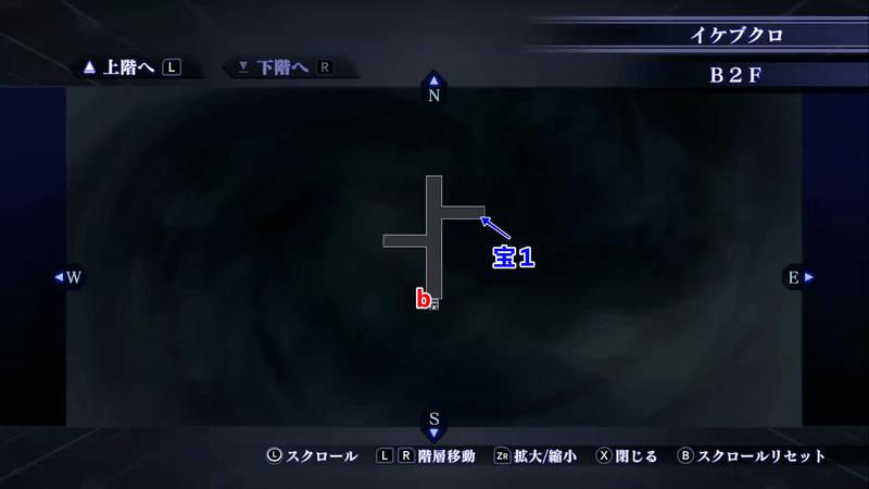 Shin Megami Tensei III: Nocturne HD Remaster - Ikebukuro B2F Map