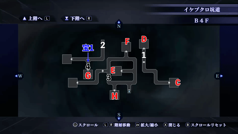 Shin Megami Tensei III: Nocturne HD Remaster - Ikebukuro Tunnel B4F Map Location